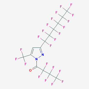 molecular formula C14HF23N2O B3043960 1-Heptafluorobutyryl-3(5)-(perfluoro-1-hexyl)-5(3)-(trifluoromethyl)pyrazole CAS No. 959577-52-7