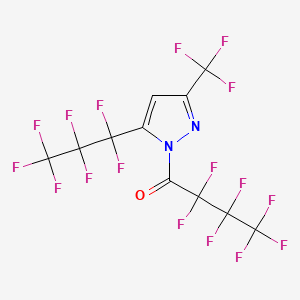 1-Heptafluorobutyryl-5(3)-(heptafluoropropyl)-3(5)-(trifluoromethyl)pyrazole