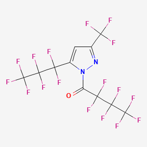 molecular formula C11HF17N2O B3043963 1-Heptafluorobutyryl-5(3)-(heptafluoropropyl)-3(5)-(trifluoromethyl)pyrazole CAS No. 959580-65-5