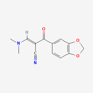 molecular formula C13H12N2O3 B3043975 2-(Benzo[d][1,3]dioxole-5-carbonyl)-3-(dimethylamino)acrylonitrile CAS No. 96219-78-2