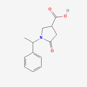 molecular formula C13H15NO3 B3043977 5-氧代-1-(1-苯乙基)吡咯烷-3-羧酸 CAS No. 96449-93-3