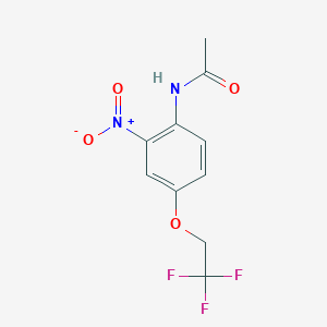 molecular formula C10H9F3N2O4 B3043991 2'-Nitro-4'-(2,2,2-trifluoroethoxy)acetanilide CAS No. 97963-71-8