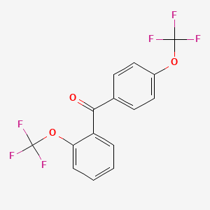 molecular formula C15H8F6O3 B3043999 [2-(Trifluoromethoxy)phenyl]-[4-(trifluoromethoxy)phenyl]methanone CAS No. 98566-94-0