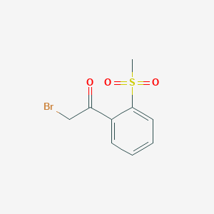 molecular formula C9H9BrO3S B3044014 Ethanone, 2-bromo-1-[2-(methylsulfonyl)phenyl]- CAS No. 99513-18-5