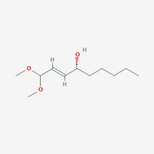 molecular formula C11H22O3 B3044020 (e)-4r-羟基壬烯醛-二甲缩醛 CAS No. 119009-01-7