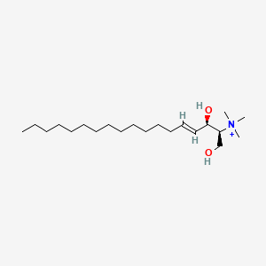 molecular formula C21H44NO2+ B3044022 N,N,N-trimethyl-sphingosine CAS No. 133561-52-1