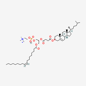 Cholest-5-en-3-ol (3beta)-, (9R)-6-hydroxy-2,2-dimethyl-6-oxido-11-oxo-9-[[[(9Z)-1-oxo-9-octadecenyl]oxy]methyl]-5,7,10-trioxa-2-azonia-6-phosphatetradecan-14-oate, inner salt