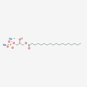 molecular formula C21H41Na2O7P B3044045 Octadecanoic acid, (2R)-2-hydroxy-3-(phosphonooxy)propyl ester, sodium salt CAS No. 325465-92-7