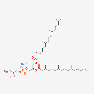 molecular formula C46H90NaO10P B3044062 4ME 16:0 PG，1,2-二植烷酰基-sn-甘油-3-磷酸-(1'-rac-甘油)（钠盐），粉末 CAS No. 474967-73-2