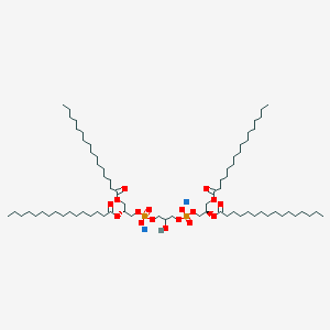 molecular formula C73H140Na2O17P2 B3044071 Disodium;[3-[[(2R)-2,3-di(hexadecanoyloxy)propoxy]-oxidophosphoryl]oxy-2-hydroxypropyl] [(2R)-2,3-di(hexadecanoyloxy)propyl] phosphate CAS No. 64043-42-1