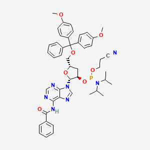 molecular formula C47H52N7O7P B3044097 N-[9-[(2R,3R,5S)-5-[[Bis(4-methoxyphenyl)-phenylmethoxy]methyl]-3-[2-cyanoethoxy-[di(propan-2-yl)amino]phosphanyl]oxyoxolan-2-yl]purin-6-yl]benzamide CAS No. 207347-42-0