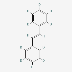 molecular formula C14H12 B3044118 1,2,3,4,5-Pentadeuterio-6-[(E)-2-(2,3,4,5,6-pentadeuteriophenyl)ethenyl]benzene CAS No. 20748-24-7