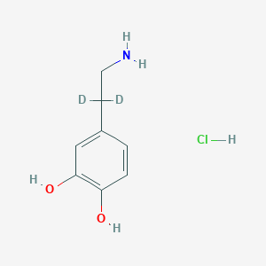 molecular formula C8H12ClNO2 B3044142 2-(3,4-二羟基苯基)乙基-2,2-D2-胺盐酸盐 CAS No. 27160-01-6