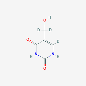 molecular formula C5H6N2O3 B3044159 5-(Hydroxymethyl-D2)uracil-6-D1 CAS No. 352438-73-4