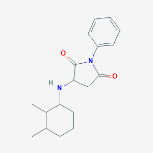 molecular formula C18H24N2O2 B304416 3-[(2,3-Dimethylcyclohexyl)amino]-1-phenylpyrrolidine-2,5-dione 