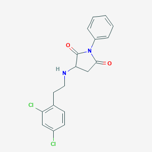 molecular formula C18H16Cl2N2O2 B304417 3-{[2-(2,4-Dichlorophenyl)ethyl]amino}-1-phenyl-2,5-pyrrolidinedione 