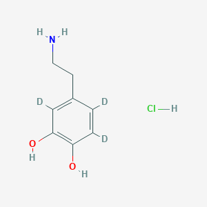 molecular formula C8H12ClNO2 B3044180 2-(3,4-Dihydroxyphenyl-D3)ethylamine hcl CAS No. 53587-30-7