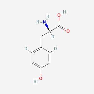 molecular formula C9H11NO3 B3044202 L-4-Hydroxyphenyl-2,6-D2-alanine-2-D1 CAS No. 71939-39-4