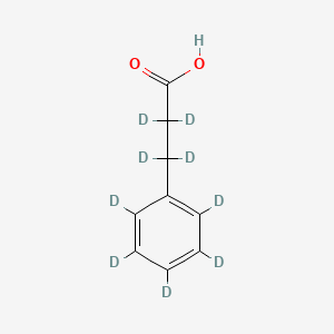 molecular formula C9H10O2 B3044231 Benzene-d5-propanoic-d4acid (9CI) CAS No. 93131-15-8