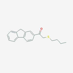 molecular formula C19H20OS B304428 2-butylsulfanyl-1-(9H-fluoren-2-yl)ethanone 