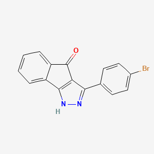 molecular formula C16H9BrN2O B3044350 Indeno[1,2-c]pyrazol-4(1H)-one, 3-(4-bromophenyl)- CAS No. 100007-87-2