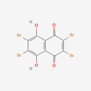 molecular formula C10H2Br4O4 B3044359 1,4-Naphthalenedione, 2,3,6,7-tetrabromo-5,8-dihydroxy- CAS No. 100012-49-5