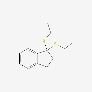 1H-Indene, 1,1-bis(ethylthio)-2,3-dihydro-