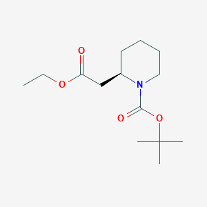 tert-butyl (R)-2-(2-ethoxy-2-oxoethyl)piperidine-1-carboxylate