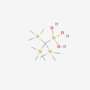 molecular formula C10H30O3Si4 B3044370 Silanetriol, [tris(trimethylsilyl)methyl]- CAS No. 100031-88-7