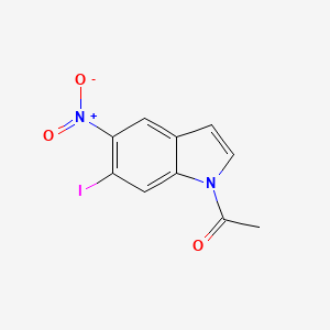 molecular formula C10H7IN2O3 B3044387 1-(6-Iodo-5-nitro-1h-indol-1-yl)ethanone CAS No. 1000342-97-1