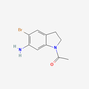 molecular formula C10H11BrN2O B3044389 1-Acetyl-6-amino-5-bromoindoline CAS No. 1000343-15-6