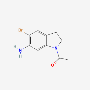 1-(6-Amino-5-bromo-2,3-dihydro-1H-indol-1-yl)ethan-1-one