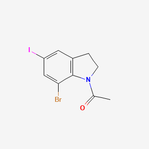 molecular formula C10H9BrINO B3044391 1-Acetyl-7-bromo-5-iodoindoline CAS No. 1000343-20-3