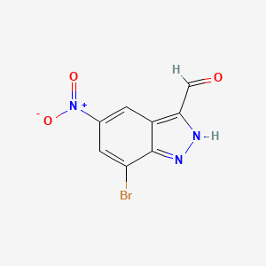 7-BROMO-5-NITRO-1H-INDAZOLE-3-CARBALDEHYDE