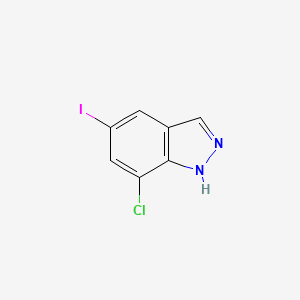 molecular formula C7H4ClIN2 B3044395 7-氯-5-碘-1H-吲唑 CAS No. 1000343-56-5