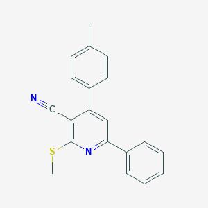molecular formula C20H16N2S B304440 4-(4-Methylphenyl)-2-(methylsulfanyl)-6-phenylnicotinonitrile 