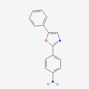 molecular formula C15H12N2O B3044401 4-(5-Phenyl-1,3-oxazol-2-yl)aniline CAS No. 10004-70-3