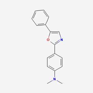 molecular formula C17H16N2O B3044402 N,N-Dimethyl-4-(5-phenyl-1,3-oxazol-2-yl)aniline CAS No. 10004-71-4