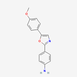 molecular formula C16H14N2O2 B3044403 4-[5-(4-Methoxyphenyl)-1,3-oxazol-2-yl]aniline CAS No. 10004-75-8