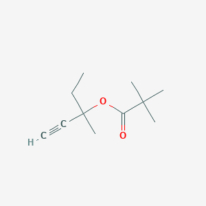 molecular formula C11H18O2 B3044419 Pivalic acid, 1-ethyl-1-methyl-2-propynyl ester CAS No. 100052-92-4