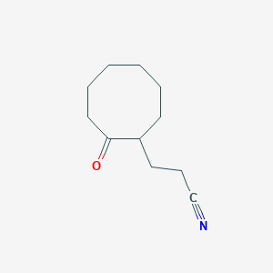 molecular formula C11H17NO B3044423 3-(2-Oxocyclooctyl)propanenitrile CAS No. 100054-48-6