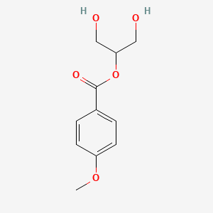 molecular formula C11H14O5 B3044434 Benzoic acid, 4-methoxy-, 2-hydroxy-1-(hydroxymethyl)ethyl ester CAS No. 100059-63-0