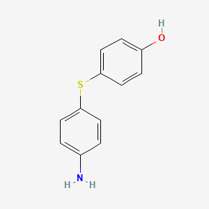 molecular formula C12H11NOS B3044440 Phenol, 4-[(4-aminophenyl)thio]- CAS No. 100062-94-0