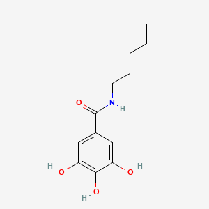 molecular formula C12H17NO4 B3044456 Benzamide, N-pentyl-3,4,5-trihydroxy- CAS No. 100079-22-9
