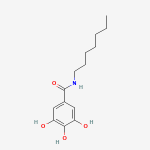 molecular formula C14H21NO4 B3044457 Benzamide, N-heptyl-3,4,5-trihydroxy- CAS No. 100079-23-0