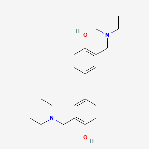 molecular formula C25H38N2O2 B3044461 Phenol, 4,4'-(1-methylethylidene)bis[2-[(diethylamino)methyl]- CAS No. 10008-88-5