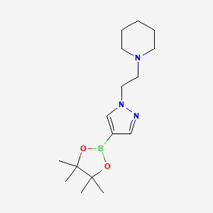 molecular formula C16H28BN3O2 B3044463 1-[2-(1-哌啶基)乙基]-1H-吡唑-4-硼酸频哪醇酯 CAS No. 1000802-51-6