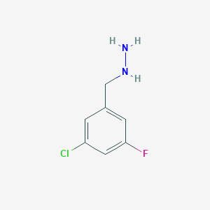 molecular formula C7H8ClFN2 B3044464 1-(3-Chloro-5-fluorobenzyl)hydrazine CAS No. 1000805-95-7