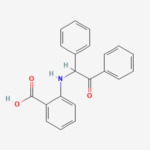 molecular formula C21H17NO3 B3044466 Benzoic acid, 2-[(2-oxo-1,2-diphenylethyl)amino]- CAS No. 100086-63-3