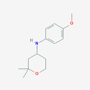 molecular formula C14H21NO2 B3044474 N-(4-Methoxyphenyl)-2,2-dimethyloxan-4-amine CAS No. 100096-41-1